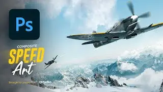 Creating an Aircraft Arial Scene in Photoshop - Speed Art