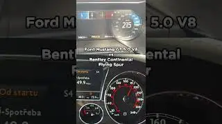 Ford Mustang GT vs Bentley Continental Flying Spur  #shorts  #ford #bentley #mustang  #acceleration