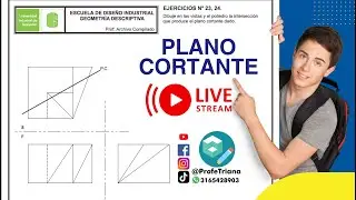 # 23 Plano cortante #geometríadescriptiva