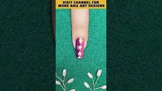 Pinkish Gradient with little white flower nail art idea #shorts #viral