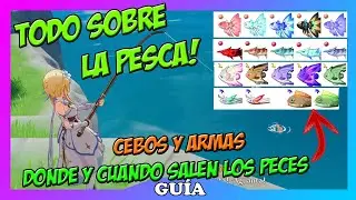 🎣TODO sobre la PESCA✅ Localizaciones y horarios de peces🐟 Cómo y donde pescar en Genshin Impact