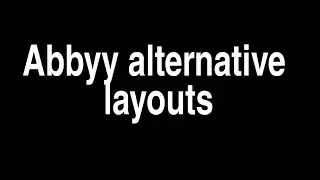 Abbyy alternative layouts
