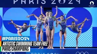Artistic Swimming Team Free Routine | Paris Champions
