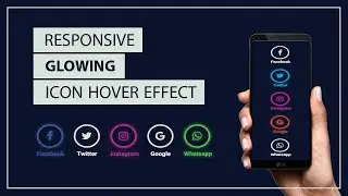 Glowing Social icons hover effect - Icon Hover Effects - CSS Icon hover effect - font awesome icons