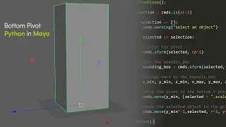 Bottom pivot python script in Maya