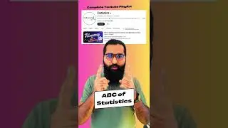 Statistics for Data Science complete course on Codanics Youtube Playlist name ABC of Statistics