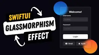 SwiftUI Glassmorphism - Glass Background Effect - Xcode 15