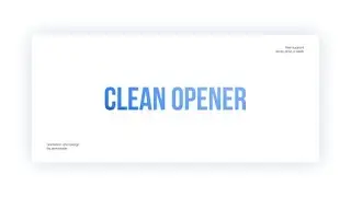 Clean Opener AFTER EFFECTS Template Videohive 32445602