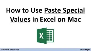 [3-Minute Excel Tips] How to Paste Special Values in Excel on Mac