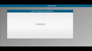 WinCC SCADA VB Script: 1.Runtime Stop using VB Script
