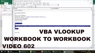 How to use Vlookup in VBA - Video 602