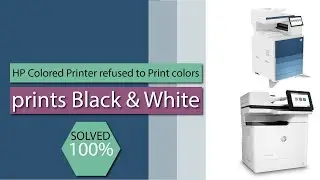HP Colored Printer refused to Print colors, it prints Black & White ONLY