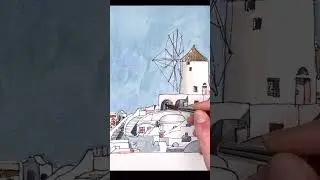 Ink and Wash watercolor  