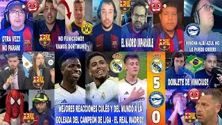 MEJORES REACCIONES CULÉS AL REAL MADRID 5-0 ALAVÉS CON GOLES DE VINICIUS JR BELLINGHAM Y ARDA GULER