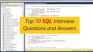 TOP 10 SQL Interview Questions for Beginners | SQL Server Tutorial