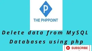 Delete Data From Mysql databases Using PHP