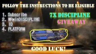 7X DISCIPLINE GIVEAWAY.  WATCH THE WHOLE VIDEO FOR FURTHER INSTRUCTIONS. War Robots #WRwinDiscipline