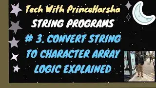 3.String programs in java - Program to convert string to character array