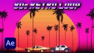 80s Retro Loop Animation in After Effects (feat. GTA Vice CIty)  [ Official Tutorial Video ]