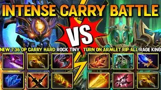 INTENSE CARRY BATTLE Between New 7.36 OP Carry Hard Rock Tiny Vs. Brutal Sword Smash Wraith King