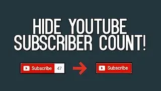 How to hide subscribe in youtube Easily