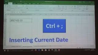 Microsoft Excel -  Using a Shortcut to Insert Time & Date in a cell.