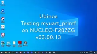 Ubinos - Testing myuart_printf on NUCLEO-F207ZG - v03.00.13