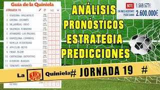 🔥 LA QUINIELA JORNADA 19 ✅ POR  LIGA PRONOSTICOS DEPORTIVOS PARA ESTA SEMANA