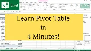 Learn Pivot Table In Excel In 4 Minutes | All About Pivot Table | Excel Tutorial