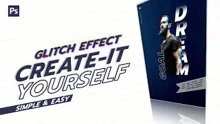 Easy glitch effect poster designing in photoshop for beginners