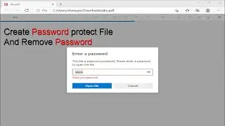 How to Encrypt and Decrypt Password Protect PDF | .docx Documents