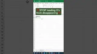 Leading Zero in Excel‼️ #excel
