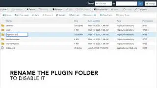 How To Disable WordPress Plugins In CPanel