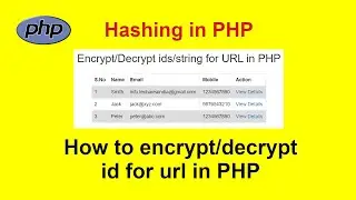 How to Encrypt/Decrypt id for URL in PHP | Hide URL query parameter value using PHP with source code