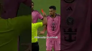 Referee SENDS OFF Sergio Busquets @intermiamicf down to 10 men