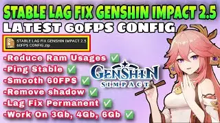Fix Lag Genshin Impact 2.5 On Android | No Frame Drops | Genshin Impact Lag Fix 60FPS
