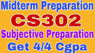 CS302 Subjective Preparation 2024||CS302 Midterm Subjective Preparation 2024||Cs302