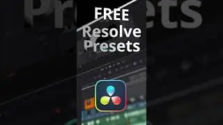 Free DaVinci Resolve Presets: Tutorial Cam #Shorts