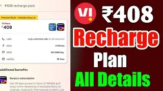 Vi ₹408 Recharge Plan All Details 🔥 | Vodafone Idea Recharge Plan ₹408 All Velidity And Daily Data