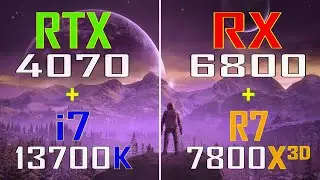 RTX 4070 + INTEL i7 13700K vs  RX 6800 + RYZEN 7 7800X3D || PC GAMES TEST ||