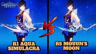 YELAN: R1 AQUA SIMULACRA VS R5 MOUUN'S MOON (COMPARISON) | Genshin Impact