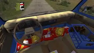 My summer car Буксирую Сатсуму фургоном через трассу Поведение прочего транспорта местами интересное