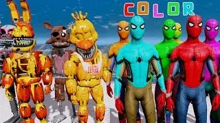ANIMATRONICS PODEM VENCER O SPIDERMAN COLOR SUPERHERO | GTA V Five Nights at Freddy's |