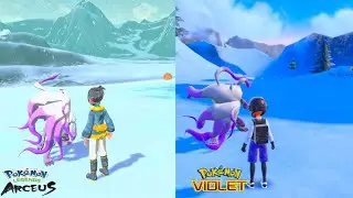 Shiny Hisuian Zoroark Comparison | Pokémon Scarlet & Violet vs Legends Arceus
