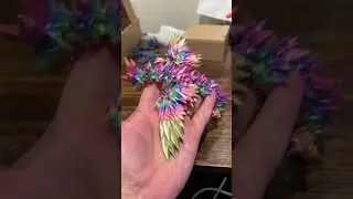 Crystalwing Dragon 3D printed in Candy Rainbow