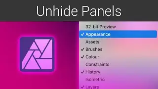 Affinity Photo 2.5 Custom Interface Tutorial