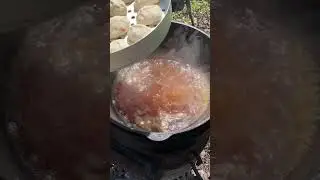 🔥манты на костре в казане🔥