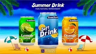 How to Create Soft Drink Ads in After effect | Product animation after effects | rishistudio