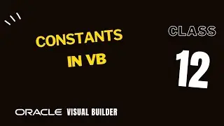 12. What are constants in Oracle visual builder, constants in vbcs