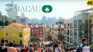 Macau🇲🇴 Old Town Alleys➜ Senado Square ➜ Ruins of St Paul Church 4K Walking Tour 澳門老城區大三巴牌坊徒步